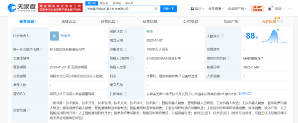 股民配资炒股 奇瑞汽车1亿成立机器人科技公司 含多项AI业务