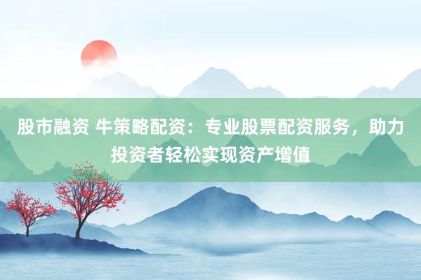 股市融资 牛策略配资：专业股票配资服务，助力投资者轻松实现资产增值