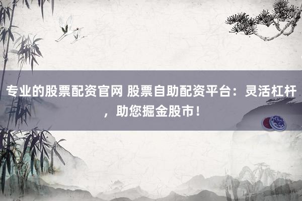 专业的股票配资官网 股票自助配资平台：灵活杠杆，助您掘金股市！