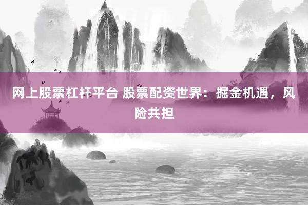 网上股票杠杆平台 股票配资世界：掘金机遇，风险共担