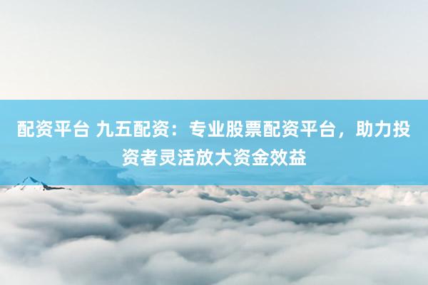 配资平台 九五配资：专业股票配资平台，助力投资者灵活放大资金效益