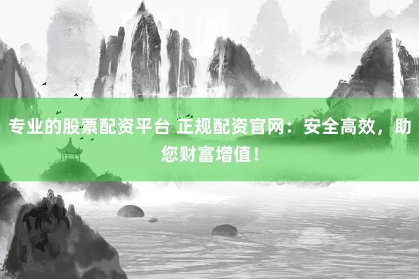 专业的股票配资平台 正规配资官网：安全高效，助您财富增值！