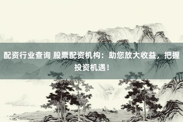 配资行业查询 股票配资机构：助您放大收益，把握投资机遇！