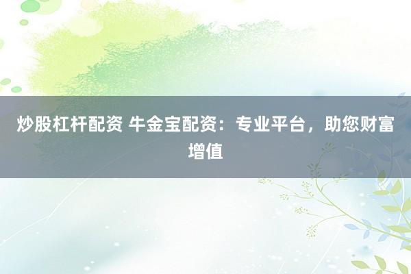 炒股杠杆配资 牛金宝配资：专业平台，助您财富增值