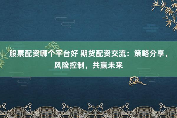 股票配资哪个平台好 期货配资交流:策略分享,风险控制,共赢未来