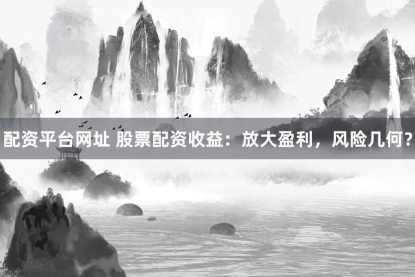 配资平台网址 股票配资收益：放大盈利，风险几何？