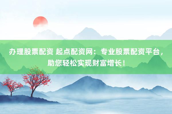 办理股票配资 起点配资网：专业股票配资平台，助您轻松实现财富增长！