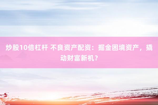 炒股10倍杠杆 不良资产配资：掘金困境资产，撬动财富新机？