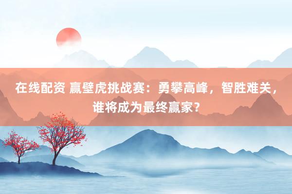在线配资 赢壁虎挑战赛：勇攀高峰，智胜难关，谁将成为最终赢家？